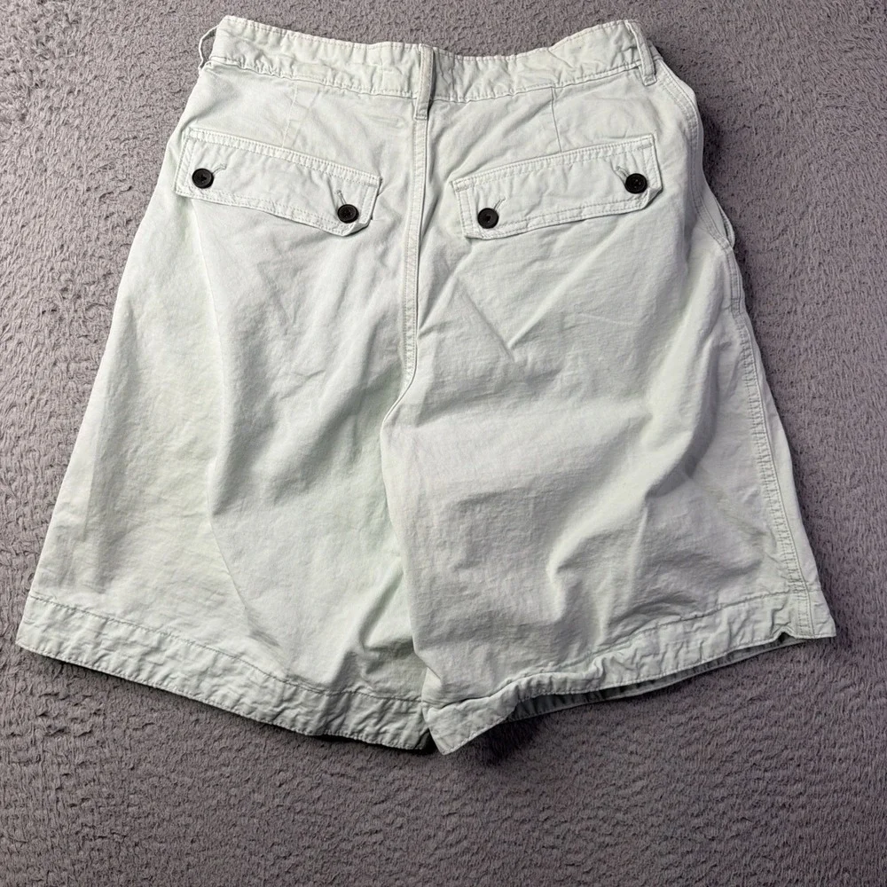 Everlane 4 Tourist Shorts Ice Blue High Rise Rolled Hem Summer Travel Comfort